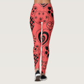 Wiederholte Herzen Leggings (Rückseite)