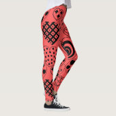 Wiederholte Herzen Leggings (Rechts)