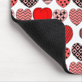 Wiederholte Herzen Mousepad (Ecke)