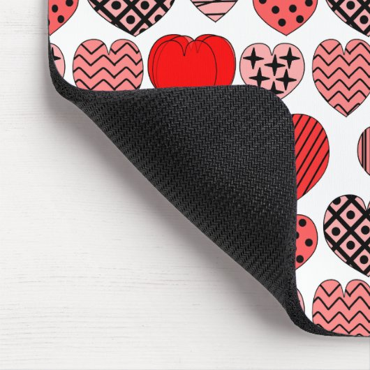 Wiederholte Herzen Mousepad (Ecke)
