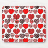 Wiederholte Herzen Mousepad (Vorne)