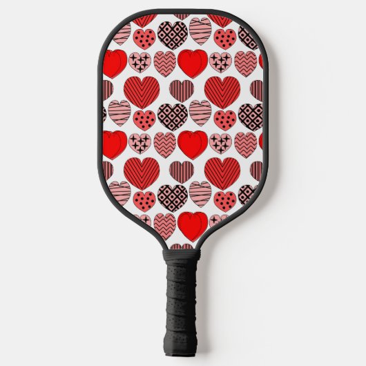 Wiederholte Herzen Pickleball Schläger (Rückseite)