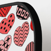 Wiederholte Herzen Pickleball Schläger (Linke Seite)