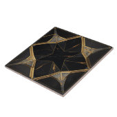 Wiederholte Keramik Tiles Gold Black Floor Marmor Fliese (Seite)