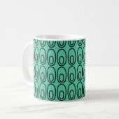 Wiederholte Minze Green Ovals Tasse (Vorderseite Links)