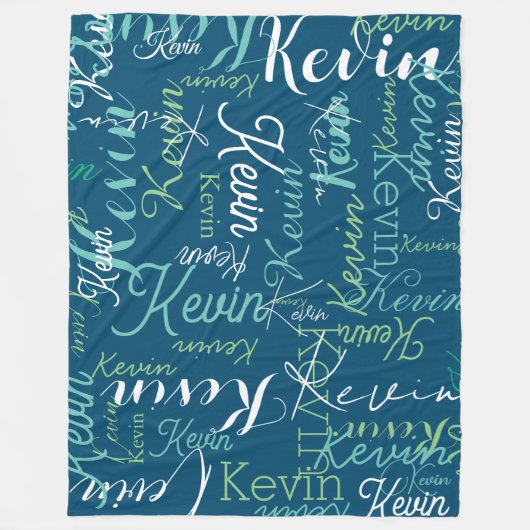 Wiederholte Namen für dunkelblau Fleecedecke (Vorderseite)
