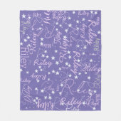 Wiederholte Namen für markierte Sterne Fleecedecke (Vorderseite)