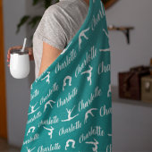 Wiederholte Namen Gymnastik Aquamarin Fleece Blank