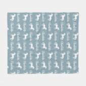 Wiederholte Namen Pferd Blue Simple Fleece Blanket (Vorderseite (Horizontal))