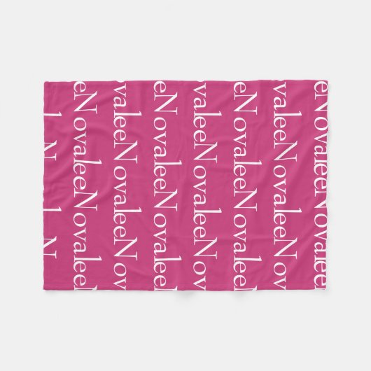 Wiederholte Namensdecke Fleecedecke (Vorderseite (Horizontal))