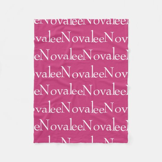 Wiederholte Namensdecke Fleecedecke (Vorderseite)