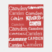 Wiederholte Namensdecke Fleecedecke (Vorderseite)