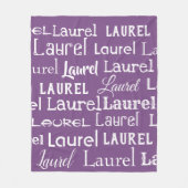 Wiederholte Namensdecke Fleecedecke (Vorderseite)