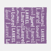 Wiederholte Namensdecke Fleecedecke (Vorderseite (Horizontal))