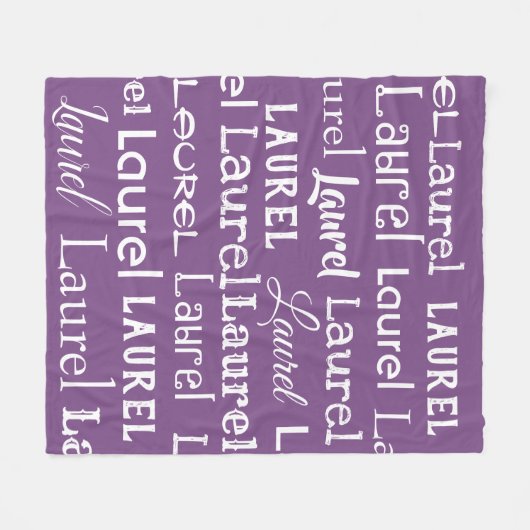 Wiederholte Namensdecke Fleecedecke (Vorderseite (Horizontal))