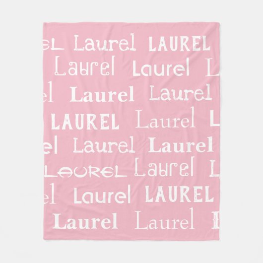 Wiederholte Namensdecke Fleecedecke (Vorderseite)