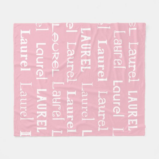 Wiederholte Namensdecke Fleecedecke (Vorderseite (Horizontal))