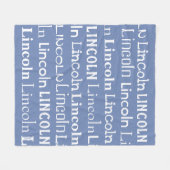 Wiederholte Namensdecke Fleecedecke (Vorderseite (Horizontal))