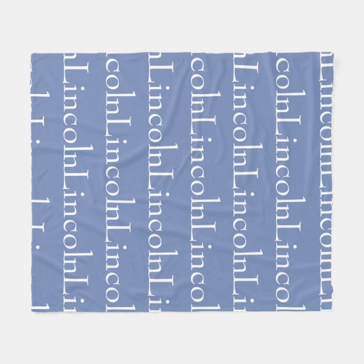 Wiederholte Namensdecke Fleecedecke (Vorderseite (Horizontal))