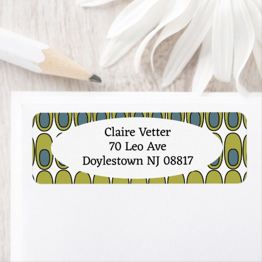 Wiederholte Olive Green und Grauovale (Insitu)