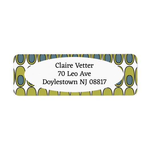 Wiederholte Olive Green und Grauovale (Vorne)