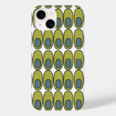 Wiederholte Olive Green und Grauovale Case-Mate iPhone Hülle (Rückseite)