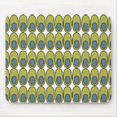 Wiederholte Olive Green und Grauovale Mousepad (Vorne)