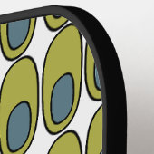 Wiederholte Olive Green und Grauovale Pickleball Schläger (Linke Seite)