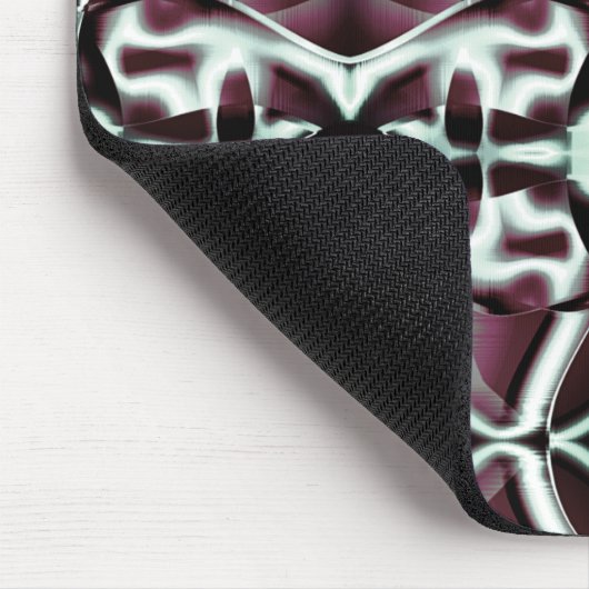 Wiederholte opake Rot- und Gradientenkurven Mousepad (Ecke)