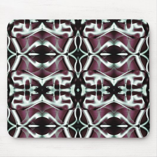 Wiederholte opake Rot- und Gradientenkurven Mousepad (Vorne)