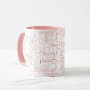 Wiederholte Personalisierte Bezeichnungen Allover  Tasse