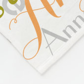 Wiederholte Personalisierte farbige Namen für alle Fleecedecke (Ecke)