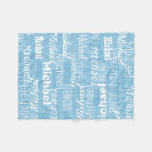 Wiederholte Personalisierte Namen Fleecedecke (Vorderseite (Horizontal))