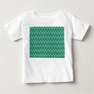 Wiederholte Pfeffergrün-Ovale Baby T-shirt