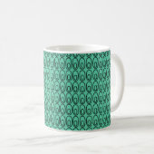 Wiederholte Pfeffergrün-Ovale Kaffeetasse (VorderseiteRechts)