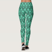 Wiederholte Pfeffergrün-Ovale Leggings (Rückseite)