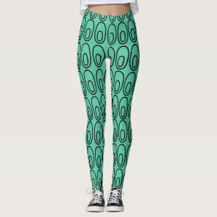 Wiederholte Pfeffergrün-Ovale Leggings