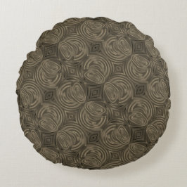 Wiederholte Schokoladenzirkel Rundes Kissen