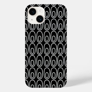 Wiederholte schwarze Ovale Case-Mate iPhone 14 Hülle