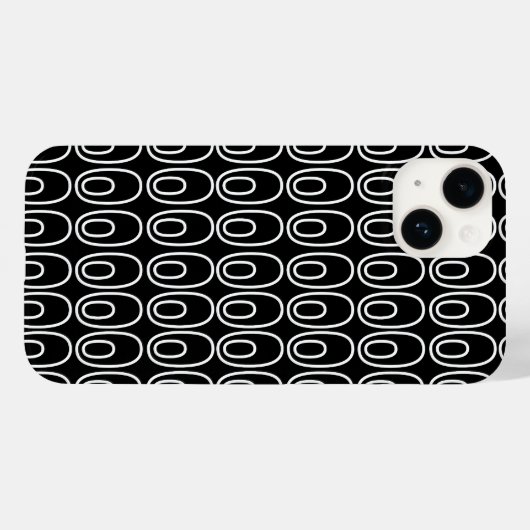Wiederholte schwarze Ovale Case-Mate iPhone Hülle (Rückseite (Horizontal))