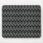 Wiederholte schwarze Ovale Mousepad (Vorne)