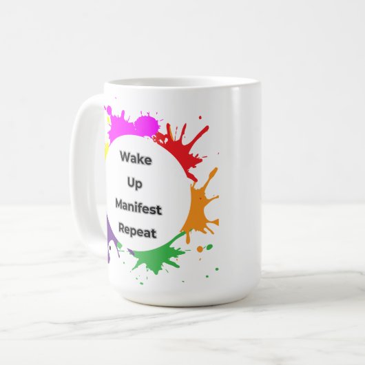 "Wiederholte Tasse des Manifests Geweckt - Starten (Vorderseite Links)