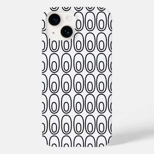 Wiederholte weiße Ovale Case-Mate iPhone Hülle (Rückseite)