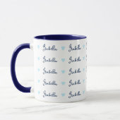 Wiederholter Isabella-individuelle Name mit blauen Tasse (Links)