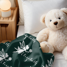 Wiederholter Name Fairy Magic Fern Glade Green Sherpadecke