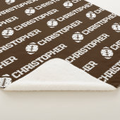 Wiederholter Name Football Dreams Brown Sherpadecke (3/4)