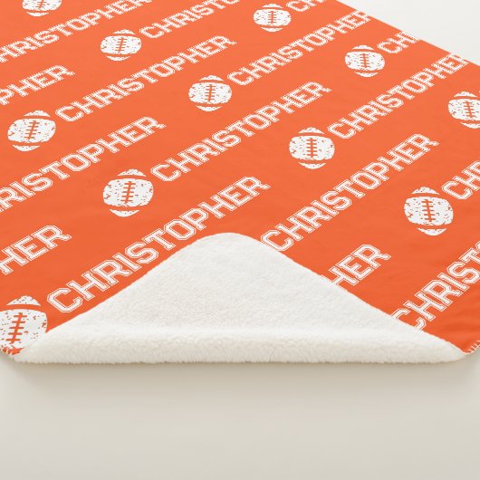 Wiederholter Name Football Dreams Orange Sherpadecke (3/4)
