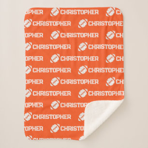 Wiederholter Name Football Dreams Orange Sherpadecke