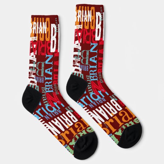 Wiederholter Name für alle dunkelrot Socken (Rechts)