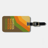 Wiederholter Name für das Retro Stripe Muster in e Gepäckanhänger (Vorderseite horizontal)